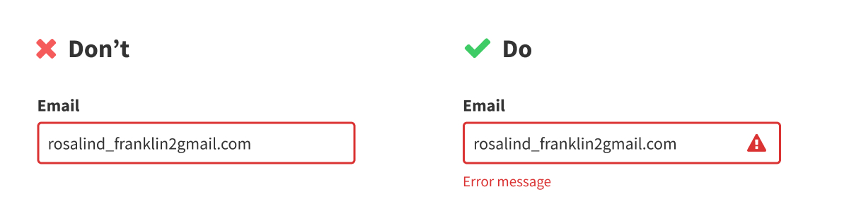 The error message